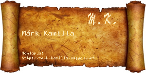 Márk Kamilla névjegykártya