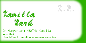 kamilla mark business card